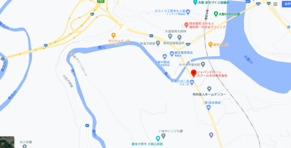 大分県のドローンスクールマップです。