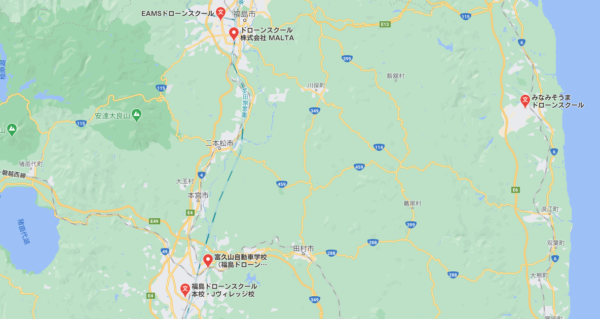 EAMSドローンスクール周辺のドローンスクール