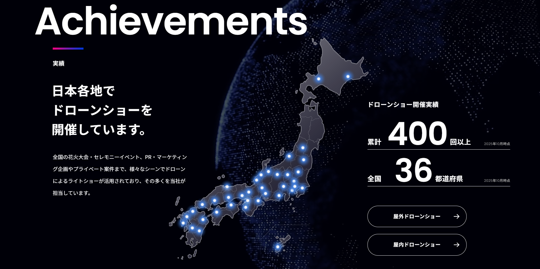 ドローンショージャパンの実績画像